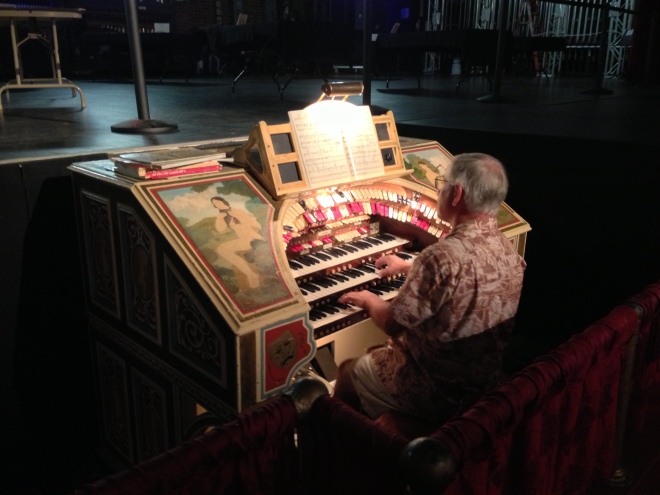 One of the "house organists" playing during the afternoon.